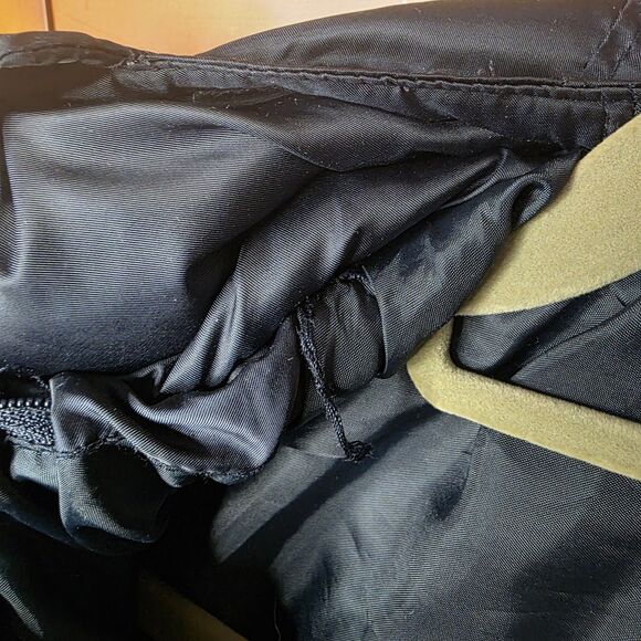 Laundry By Shelli Segal Quilted Jacket Coat Size Medium Navy Belted Hood Zip - Picture 15 of 16